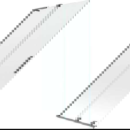 Mexen Velar L vonios ekrano 2-durų slankiojančios durys 90 x 150 cm, permatomas, tamsus metalas - 896-090-003-01-95