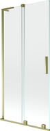 Mexen Velar L vonios pertvara, dviejų dalių stumdomoji 95 x 150 cm, skaidri, auksinė - 896-095-003-01-50