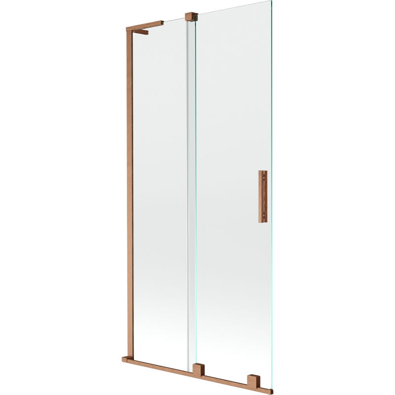 Mexen Velar L voniaus sienelė, 2 dalių, stumdomas 95 x 150 cm, permatomas, šlifuota varis - 896-095-003-01-65