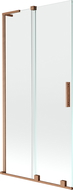Mexen Velar L vonios ekrano 2-durų stumdomas 95 x 150 cm, skaidrus, šlifuotas varis - 896-095-003-01-65