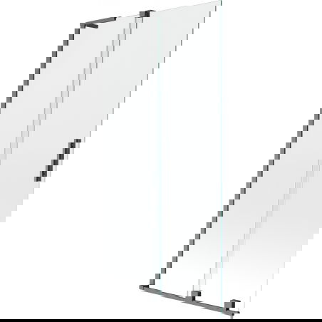 Mexen Velar L dviejų dalių nustumiamas vonios ekranas, 95 x 150 cm, skaidrus, matinė pilka spalva - 896-095-003-01-66