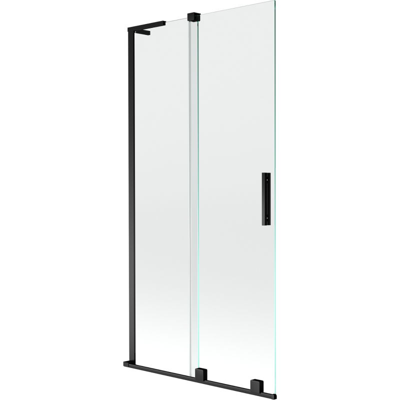 Mexen Velar L vonios sienelė 2-durų slankiojančios 95 x 150 cm, skaidrus, juodas - 896-095-003-01-70