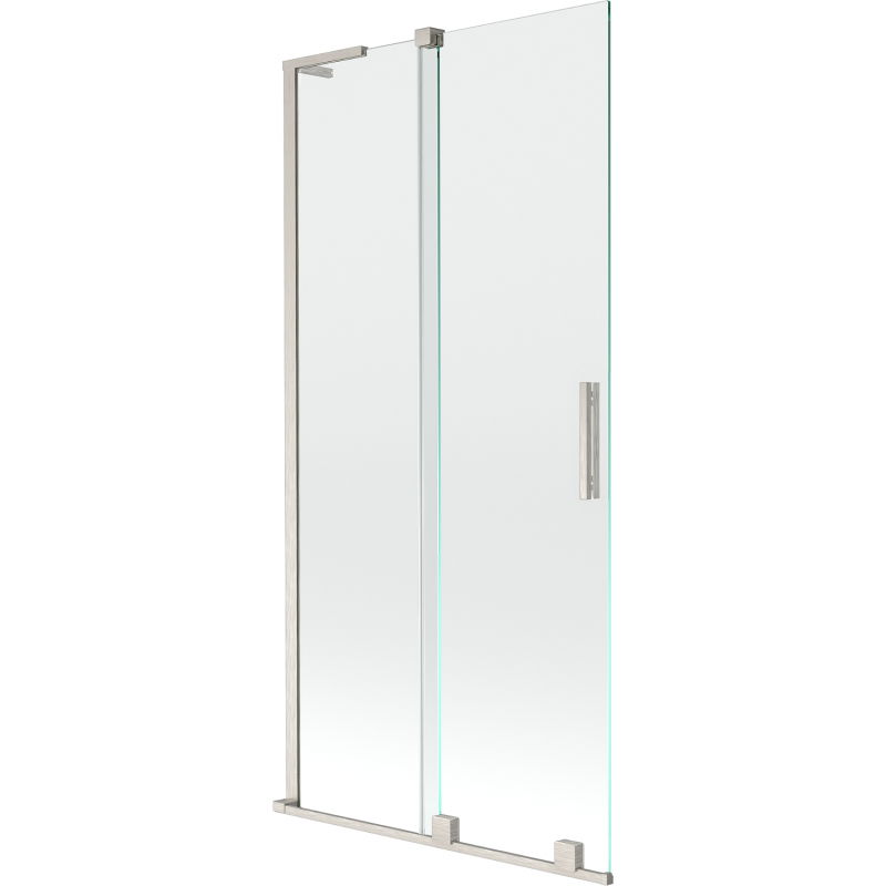 Mexen Velar L vonios pertvara 2-jų durų 95 x 150 cm, permatoma, šlifuotas nikelis - 896-095-003-01-97