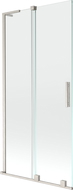 Mexen Velar L 2 dalių slankus vonios ekrano uždanga 95 x 150 cm, skaidrus, šepečiu šukuotas nikeliu - 896-095-003-01-97