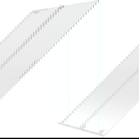Mexen Velar L vonios uždanga 2-durų stumdoma 100 x 150 cm, permatoma, balta - 896-100-003-01-20