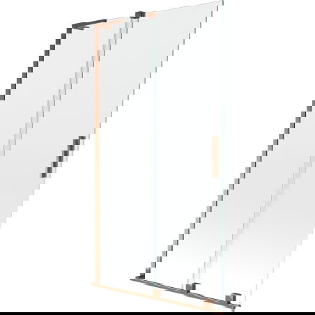 Mexen Velar L vonios širmos 2-jų dalių, stumdomos 100 x 150 cm, skaidrios, rožinis auksas - 896-100-003-01-60