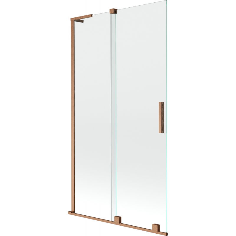Mexen Velar L vonios ekrano sistema, 2 dalių slanki, 100 x 150 cm, skaidrus, šlifuotas varis - 896-100-003-01-65