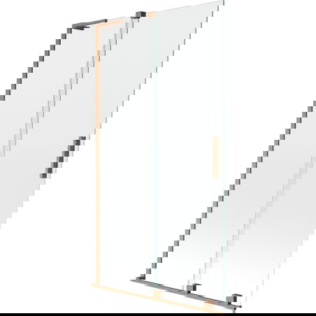 Mexen Velar L vonios pertvara dviejų dalių, stumdomas, 100 x 150 cm, permatomas, šlifuotas varis - 896-100-003-01-65