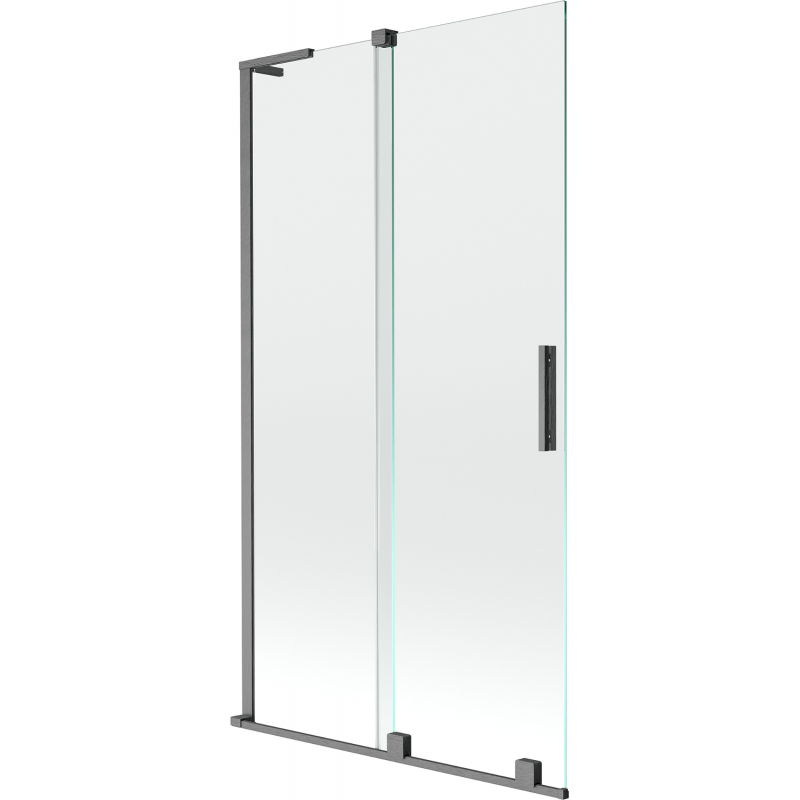 Mexen Velar L dviaukštis dušo pertvara 2 sparnų 100 x 150 cm, skaidrus, šlifuota ginkluotoji pilka - 896-100-003-01-66
