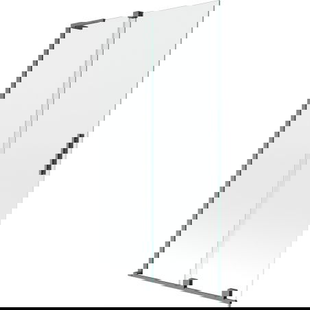 Mexen Velar L dviaukštis dušo pertvara 2 sparnų 100 x 150 cm, skaidrus, šlifuota ginkluotoji pilka - 896-100-003-01-66