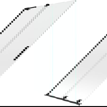 Mexen Velar L vonios kambario ekranas, 2 dalių, stumdomas, 100 x 150 cm, permatomas, juodas - 896-100-003-01-70