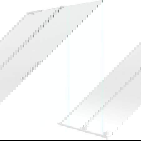 Mexen Velar L vonios sienelė, 2 dalių stumdomas, 110 x 150 cm, skaidrus, baltas - 896-110-003-01-20
