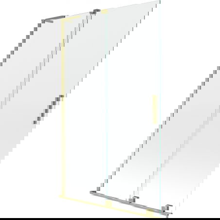 Mexen Velar L vonios sienelė su dviem slankiojančiais skyriais 110 x 150 cm, skaidrus, auksinis - 896-110-003-01-50