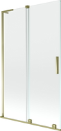 Mexen Velar L vonios sienelė su dviem slankiojančiais skyriais 110 x 150 cm, skaidrus, auksinis - 896-110-003-01-50