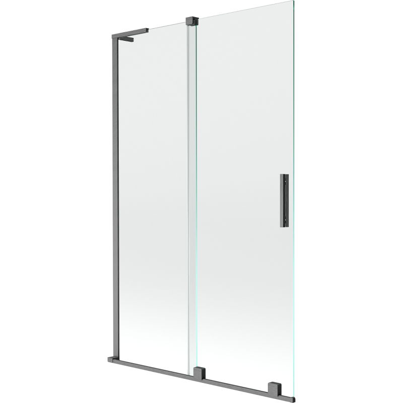 Mexen Velar L vonios ekrano 2-varčių slankusis 110 x 150 cm, skaidrus, gun gray šlifuotas - 896-110-003-01-66