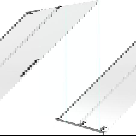 Mexen Velar L vonios ekrano 2-varčių slankusis 110 x 150 cm, skaidrus, gun gray šlifuotas - 896-110-003-01-66