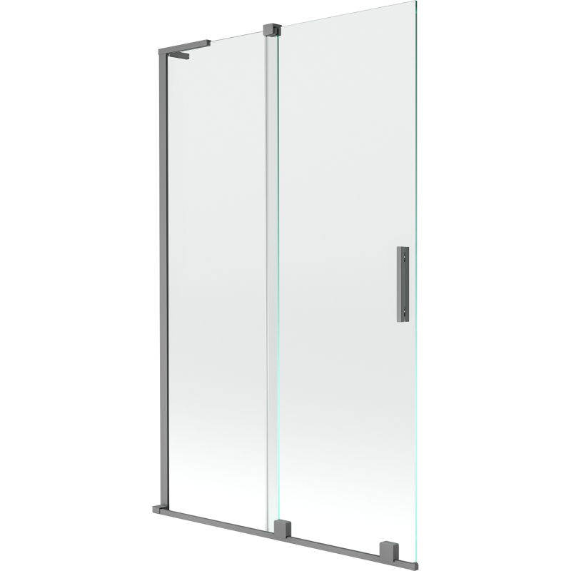 Mexen Velar L vonios ekrano 2 dalių stumdomas 110 x 150 cm, skaidrus, gun metal - 896-110-003-01-95