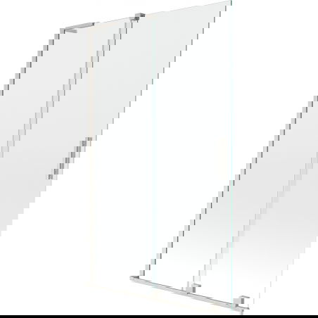 Mexen Velar L vonios ekrano dviejų dalių stumdomas 110 x 150 cm, permatomas, šlifuotas nikelis - 896-110-003-01-97