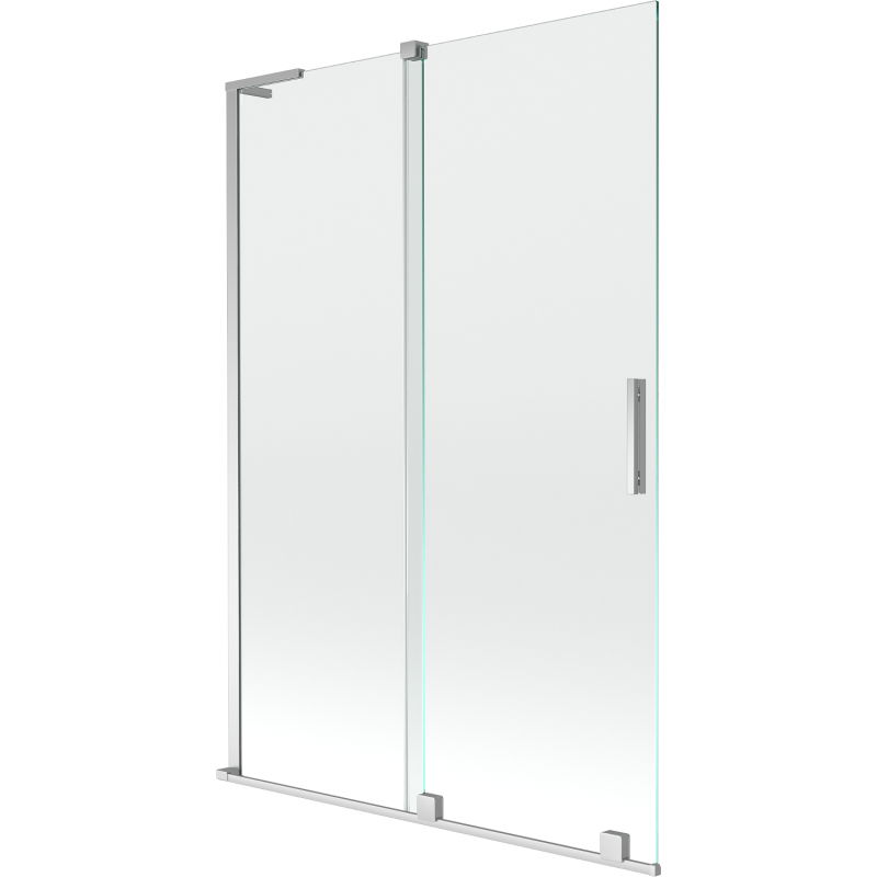 Mexen Velar L vonios ekrano 2 dalių, stumdomas 120 x 150 cm, permatomas, chromas - 896-120-003-01-01