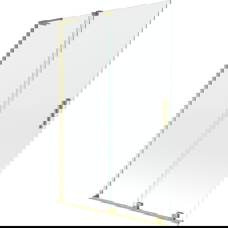 Mexen Velar L vonios ekranas, dviejų dalių, stumdomas 120 x 150 cm, permatomas, auksinis - 896-120-003-01-50