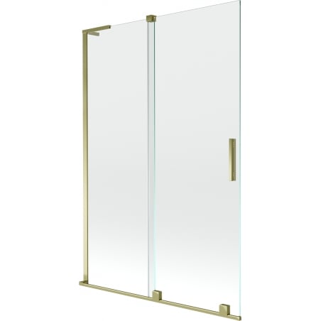 Mexen Velar L vonios ekrano 2 durų stumdomas 120 x 150 cm, skaidrus, aukso spalvos - 896-120-003-01-50