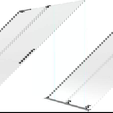 Mexen Velar L dviejų dalių dušo užuolaida, ištraukiama 120 x 150 cm, skaidri, šlifuota pilka - 896-120-003-01-66