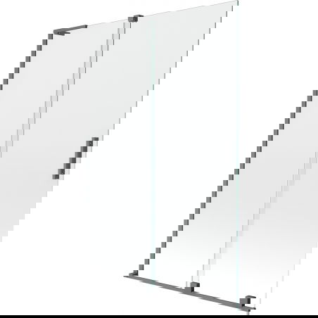 Mexen Velar L 2-dalių stumdomas vonios ekranas 120 x 150 cm, skaidrus, gun metal - 896-120-003-01-95