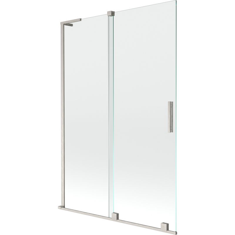 Mexen Velar L vonios uždengimas, 2-dalių slankiojantis 120 x 150 cm, skaidrus, matinis nikelis - 896-120-003-01-97
