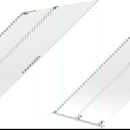 Mexen Velar L dviejų dalių ištraukiama dušo sienelė 120 x 150 cm, skaidri, šlifuotas nikelis - 896-120-003-01-97