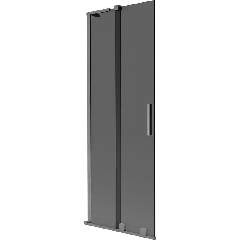 Mexen Velar L vonios pertvara, 2 dalių stumdomas 70 x 150 cm, grafitas, ginklų metalas - 896-070-003-41-95