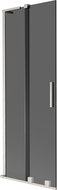 Mexen Velar L vonios pertvara 2-jų dalių slanki 70 x 150 cm, grafitas, šlifuotas nikelis - 896-070-003-41-97