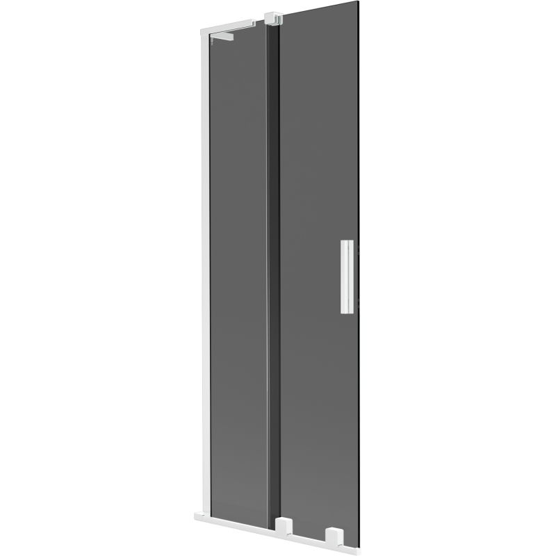 Mexen Velar L vonios ekrano 2-durų stumdomas 75 x 150 cm, grafitas, baltas - 896-075-003-41-20