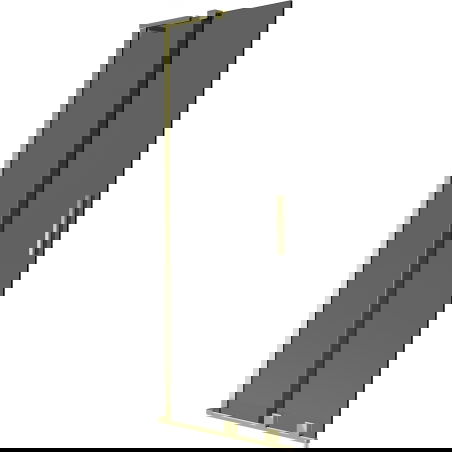 Mexen Velar L vonios pertvara 2 dalių stumdomos 75 x 150 cm, grafito, auksinė - 896-075-003-41-50