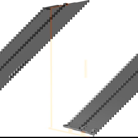 Mexen Velar L vonios pertvara, 2 sparnų, stumdomas, 75 x 150 cm, grafitas, rožinis auksas - 896-075-003-41-60