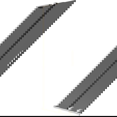 Mexen Velar L vonios sienelė 2-dalų stumdomas 75 x 150 cm, grafitas, šlifuotas nikelis - 896-075-003-41-97