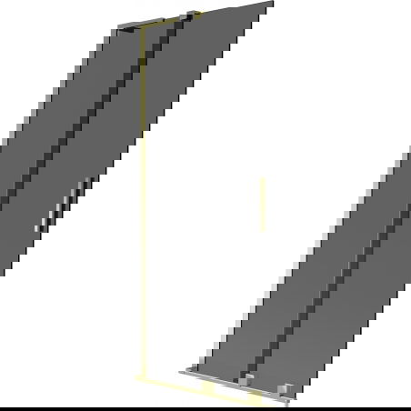 Mexen Velar L vonios pertvara, dviejų dalių, slankiojama, 80 x 150 cm, grafitas, auksinis - 896-080-003-41-50