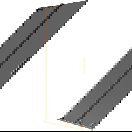 Mexen Velar L vonios skydelis, 2 durų, stumdomas, 80 x 150 cm, grafitas, rožinis auksas - 896-080-003-41-60