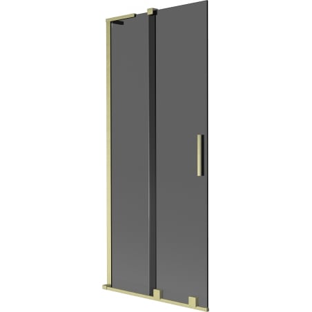 Mexen Velar L vonios pertvara 2-durų stumdomas 85 x 150 cm, grafitas, šlifuotas auksas - 896-085-003-41-55