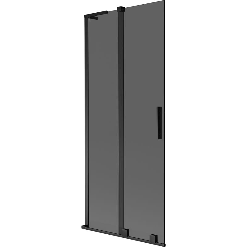 Mexen Velar L vonios sienelė iš dviejų stumiamų dalių 85 x 150 cm, grafitas, juoda - 896-085-003-41-70