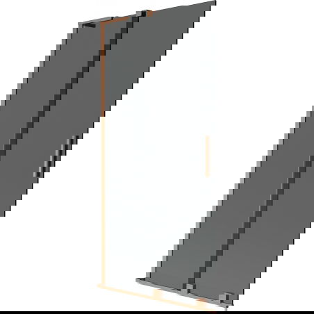 Mexen Velar L vonios sienelė 2 dalių slankiojanti 90 x 150 cm, grafitas, šlifuotas varis - 896-090-003-41-65