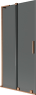 Mexen Velar L vonios sienelė 2 dalių slankiojanti 90 x 150 cm, grafitas, šlifuotas varis - 896-090-003-41-65