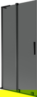 Mexen Velar L vonios ekranas, stumdomas, 2 dalių, 90 x 150 cm, grafitas, juodas - 896-090-003-41-70