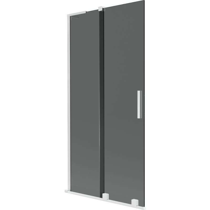 Mexen Velar L vonios pertvara, 2-stumdomos durys, 95 x 150 cm, grafitas, baltas - 896-095-003-41-20