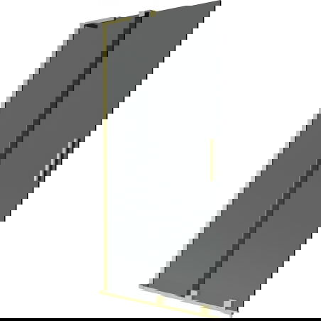 Mexen Velar L vonios ekrano antgalis, 2 dalių, slankus 95 x 150 cm, grafitas, auksinis šlifuotas - 896-095-003-41-55