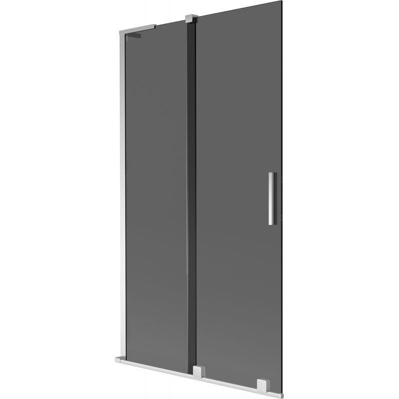 Mexen Velar L vonios sienelė su stumdomais 2 sparnais 100 x 150 cm, grafitas, chromas - 896-100-003-41-01