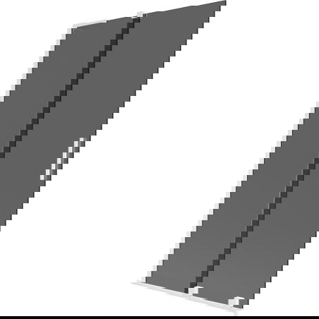 Mexen Velar L vonios sienelė 2-jų dalių slankiojanti 100 x 150 cm, grafitas, balta - 896-100-003-41-20