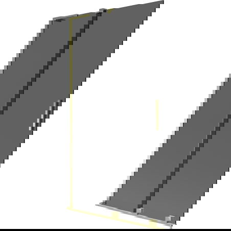 Mexen Velar L vonios užuolaida, 2 dalių, stumdomas 100 x 150 cm, grafitas, auksinis - 896-100-003-41-50