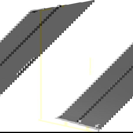 Mexen Velar L vonios ekrano dviejų durų, ištraukiamas 100 x 150 cm, grafitas, auksinis šepetys - 896-100-003-41-55