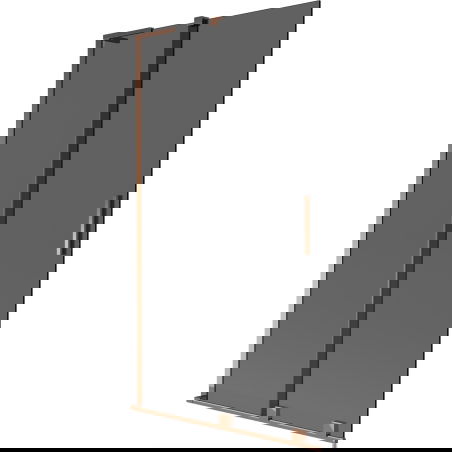 Mexen Velar L vonios pertvara, 2 varčių, stumdomas, 100 x 150 cm, grafitas, rožinis auksas - 896-100-003-41-60
