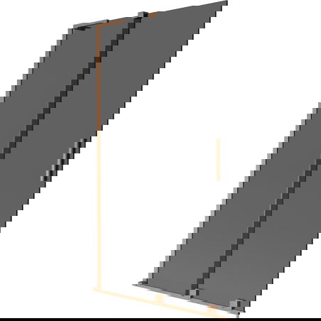 Mexen Velar L vonios užuolaida 2 durų, stumdomas 100 x 150 cm, grafitas, šlifuotas varis - 896-100-003-41-65